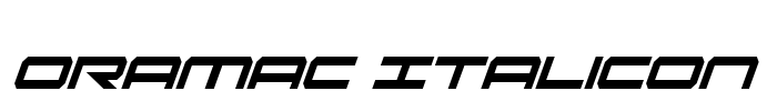 Oramac ItaliCon Font Image
