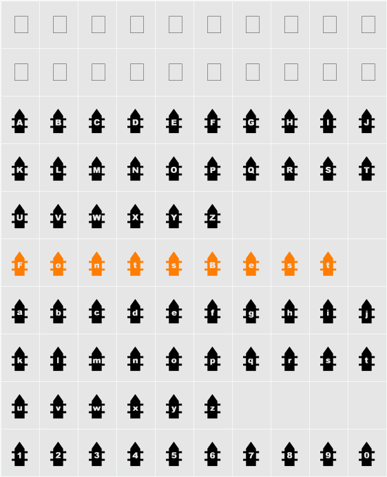 sbfence Character Map