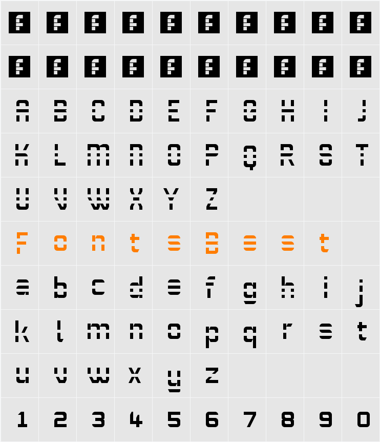 WHITE LINES Character Map