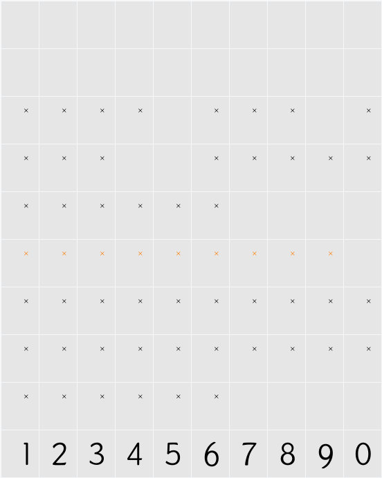 DundeeLightTab Character Map