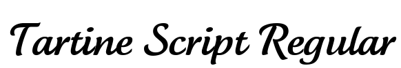 Tartine Script Regular Font Image