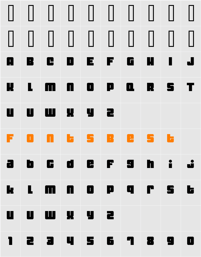 Dynomite Character Map