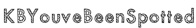 KBYouveBeenSpotted Font Image