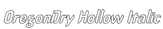 OregonDry Hollow Italic Font Image