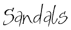 Sandals Font Image