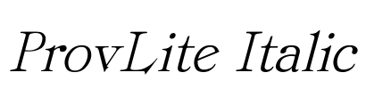 ProvLite Italic Font Image