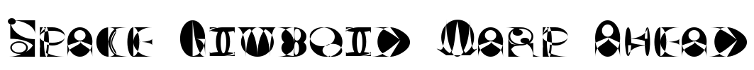 Space Gimboid Warp Ahead Font Image
