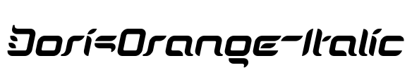 DorisOrange-Italic Font Image