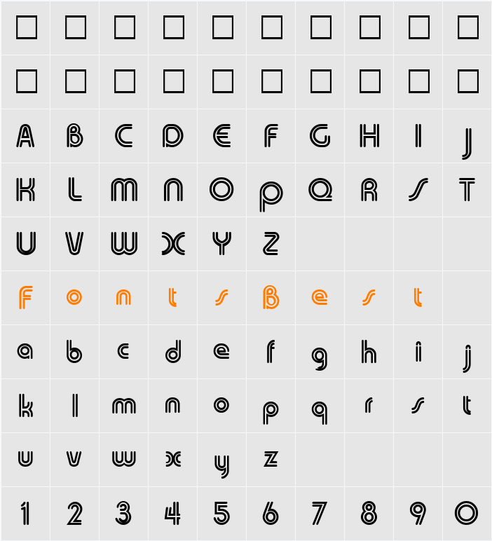 Skin and Bones Character Map