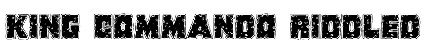 King Commando Riddled Font Image