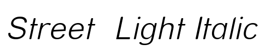 Street  Light Italic