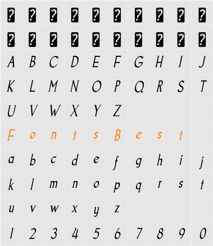 Goodfish Character Map