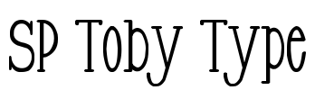 SP Toby Type Font Image