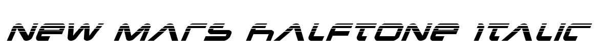 New Mars Halftone Italic Font Image