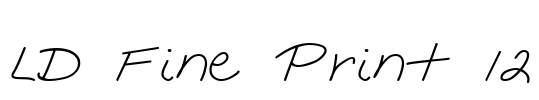 LD Fine Print 12 Font Image