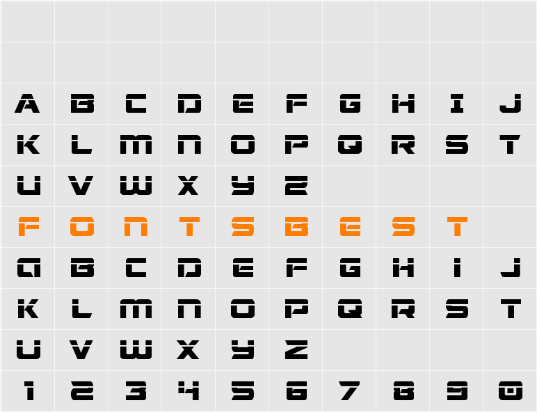 Starduster Laser Character Map
