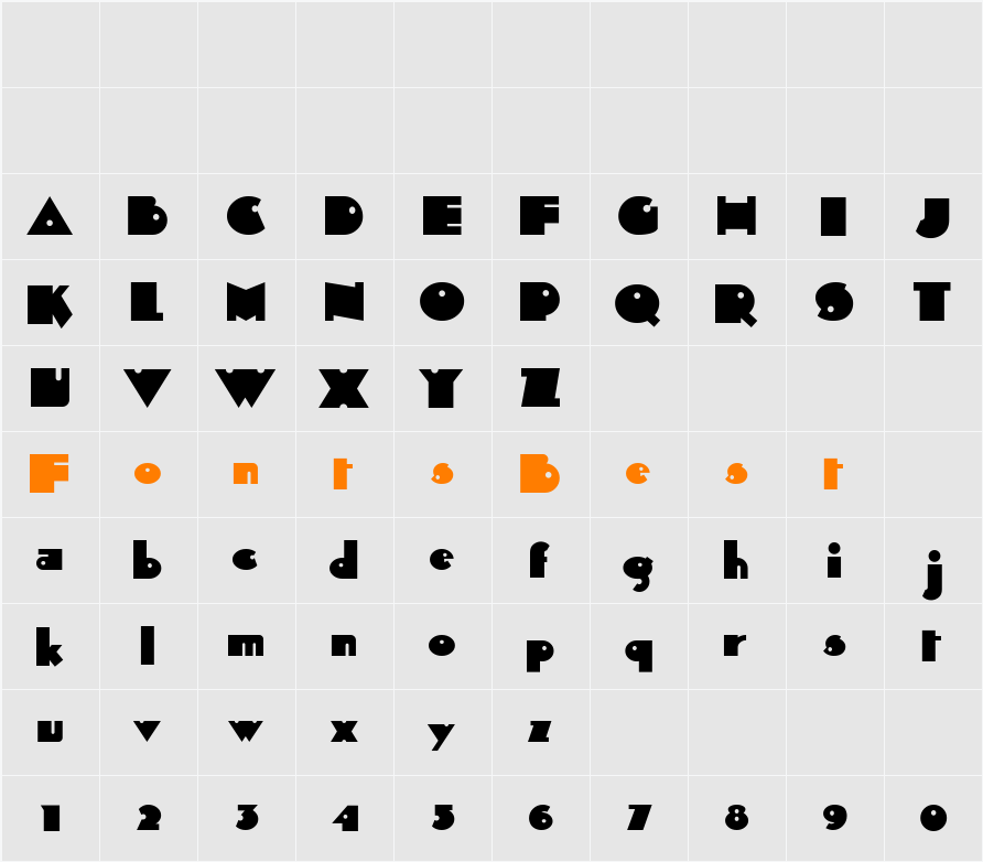 Sid-theKid Character Map