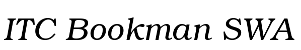 ITC Bookman SWA Font Image