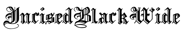 IncisedBlackWide Font Image