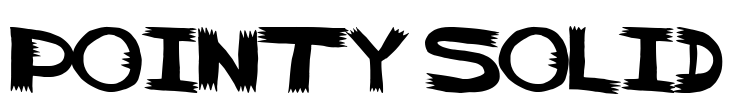 pointy solid Font Image