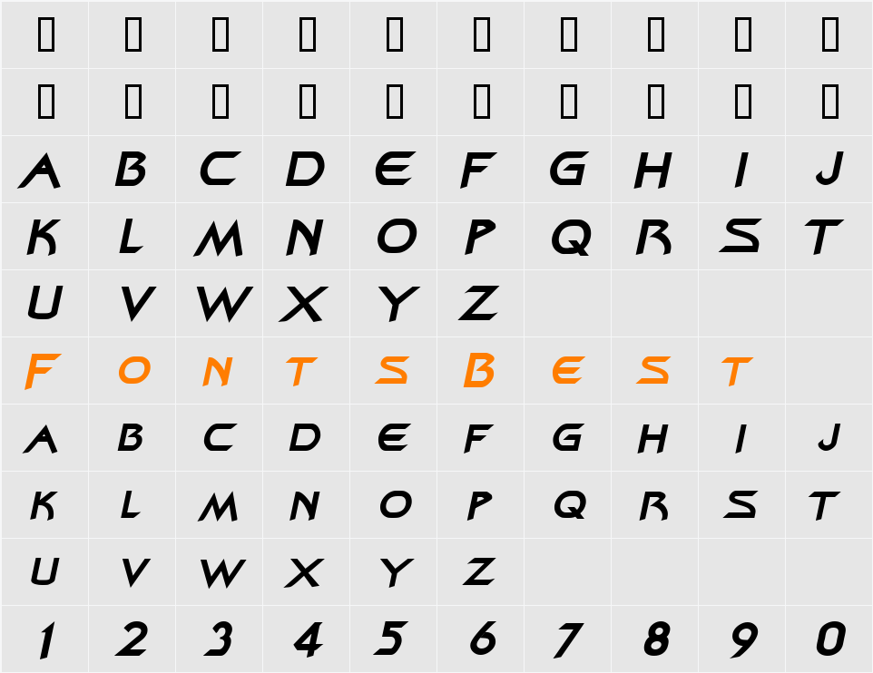 Zenon Character Map