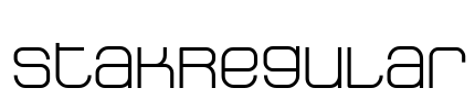 StakRegular Font Image