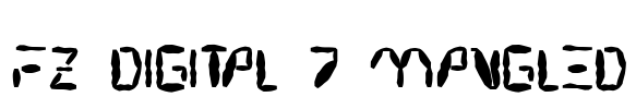 FZ DIGITAL 7 MANGLED Font Image