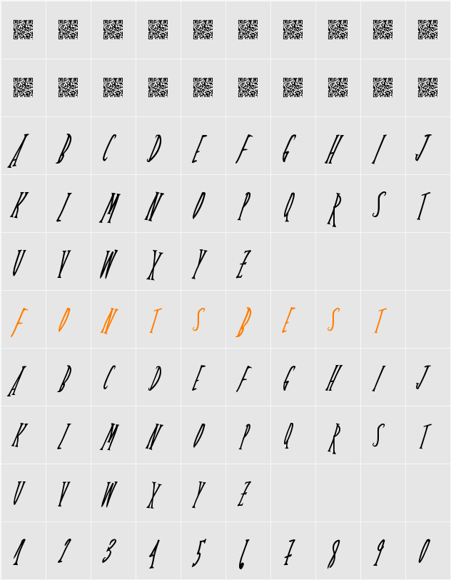 OldenTimes Character Map