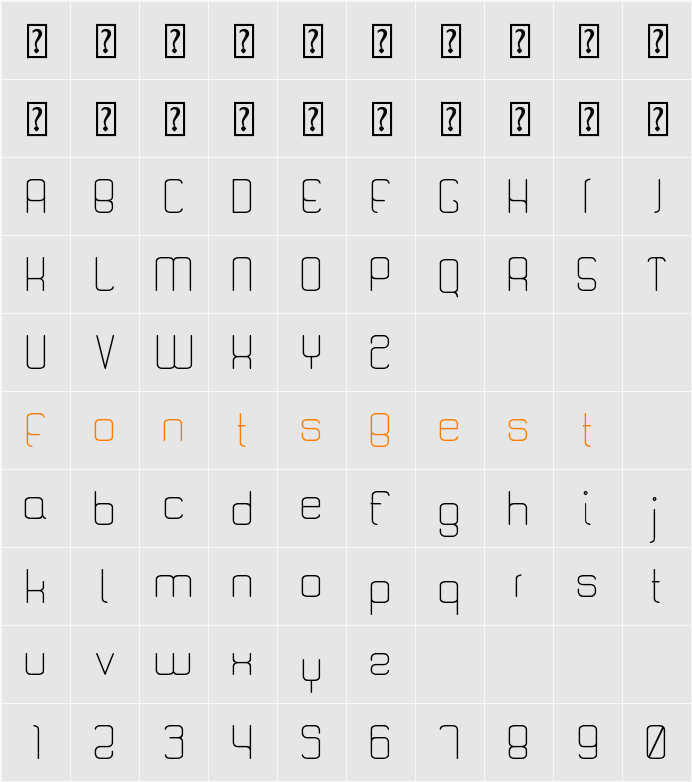 Quattro Character Map