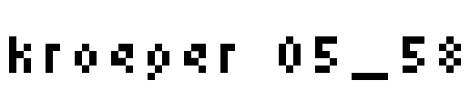 kroeger 05_58 Font Image