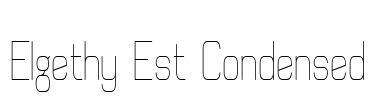 Elgethy Est Condensed Font Image