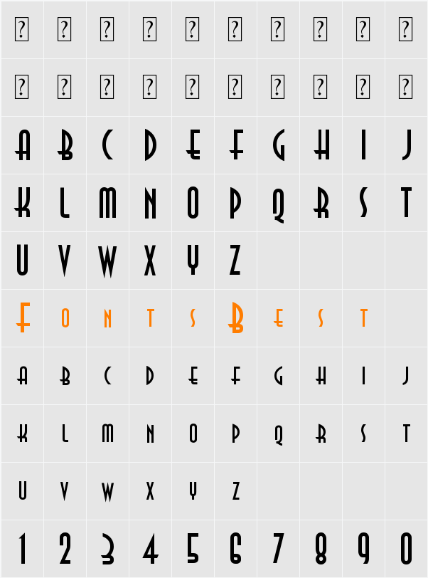 Don Pico Character Map
