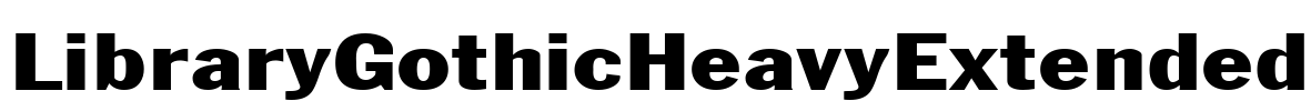 LibraryGothicHeavyExtended Font Image