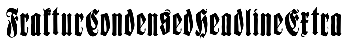 FrakturCondensedHeadlineExtra