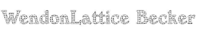 WendonLattice Becker Font Image