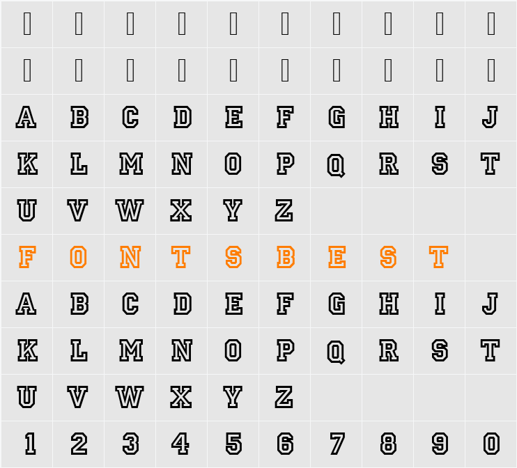 URWPrinzD Character Map