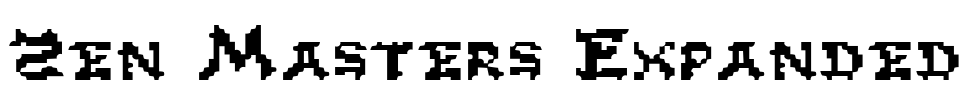 Zen Masters Expanded Font Image