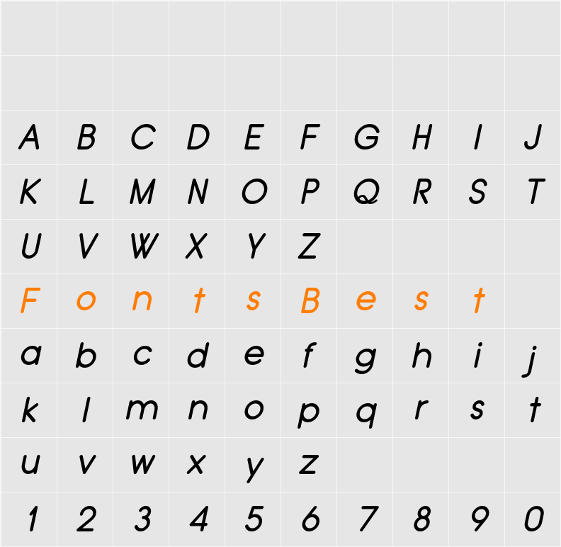 Typo Grotesk Rounded Character Map