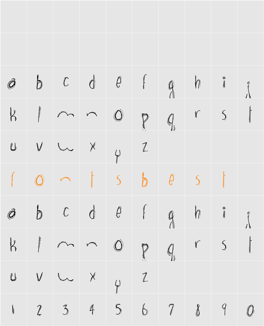 brown bear funk Character Map