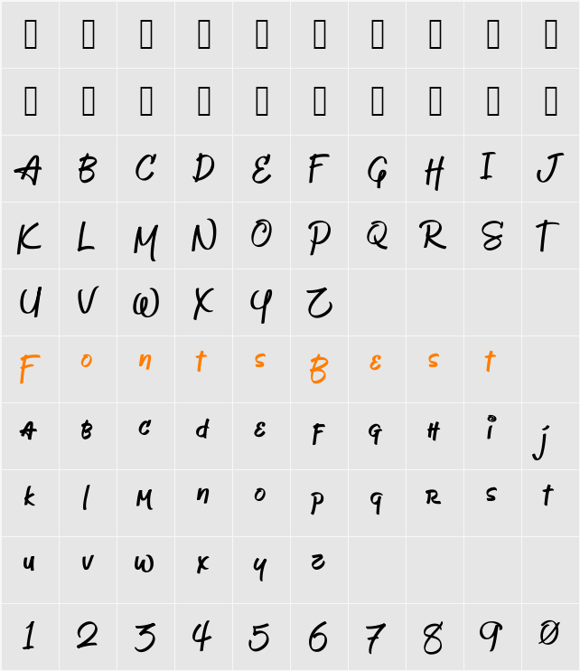 Jeboy Free Character Map