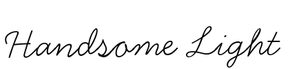 Handsome Light Font Image