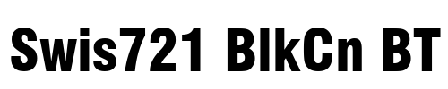 Swis721 BlkCn BT Font Image