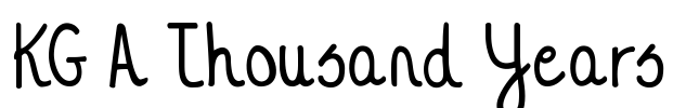 KG A Thousand Years Font Image