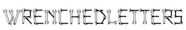 WrenchedLetters Font Image