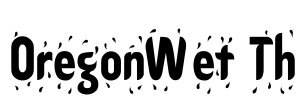 OregonWet Th Font Image