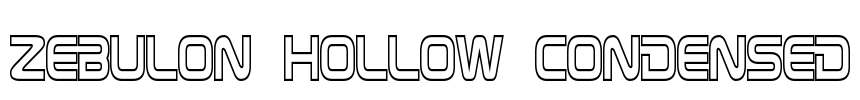 Zebulon Hollow Condensed Font Image