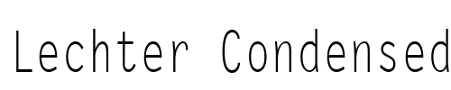 Lechter Condensed Font Image