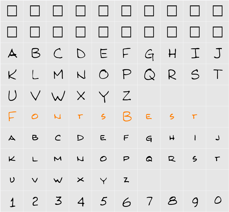 Page Character Map