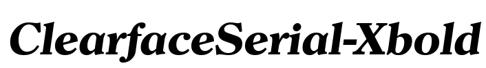 ClearfaceSerial-Xbold Font Image