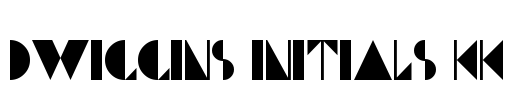 Dwiggins Initials KK Font Image